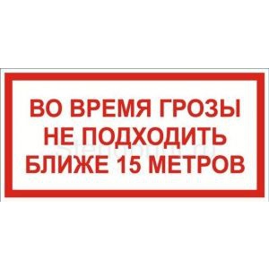 Во время грозы не подходить